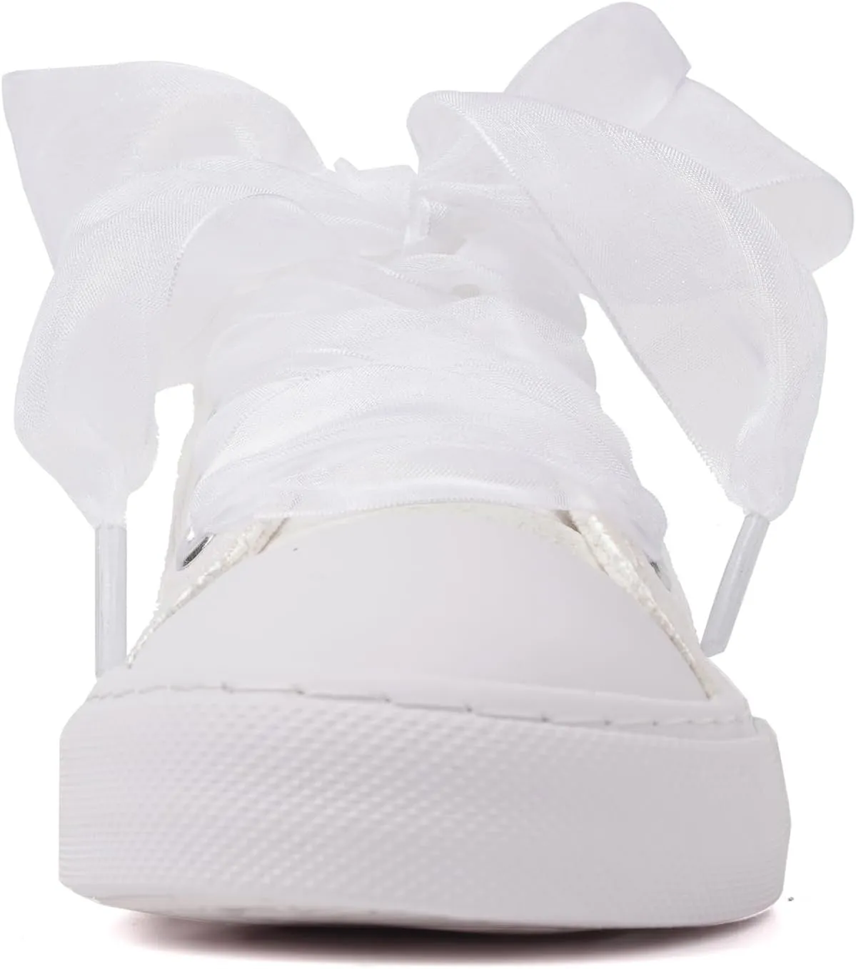 HugRain Little Girls Kids Classic Sparkle Low Top Lace Up Sneakers Walking Shoes