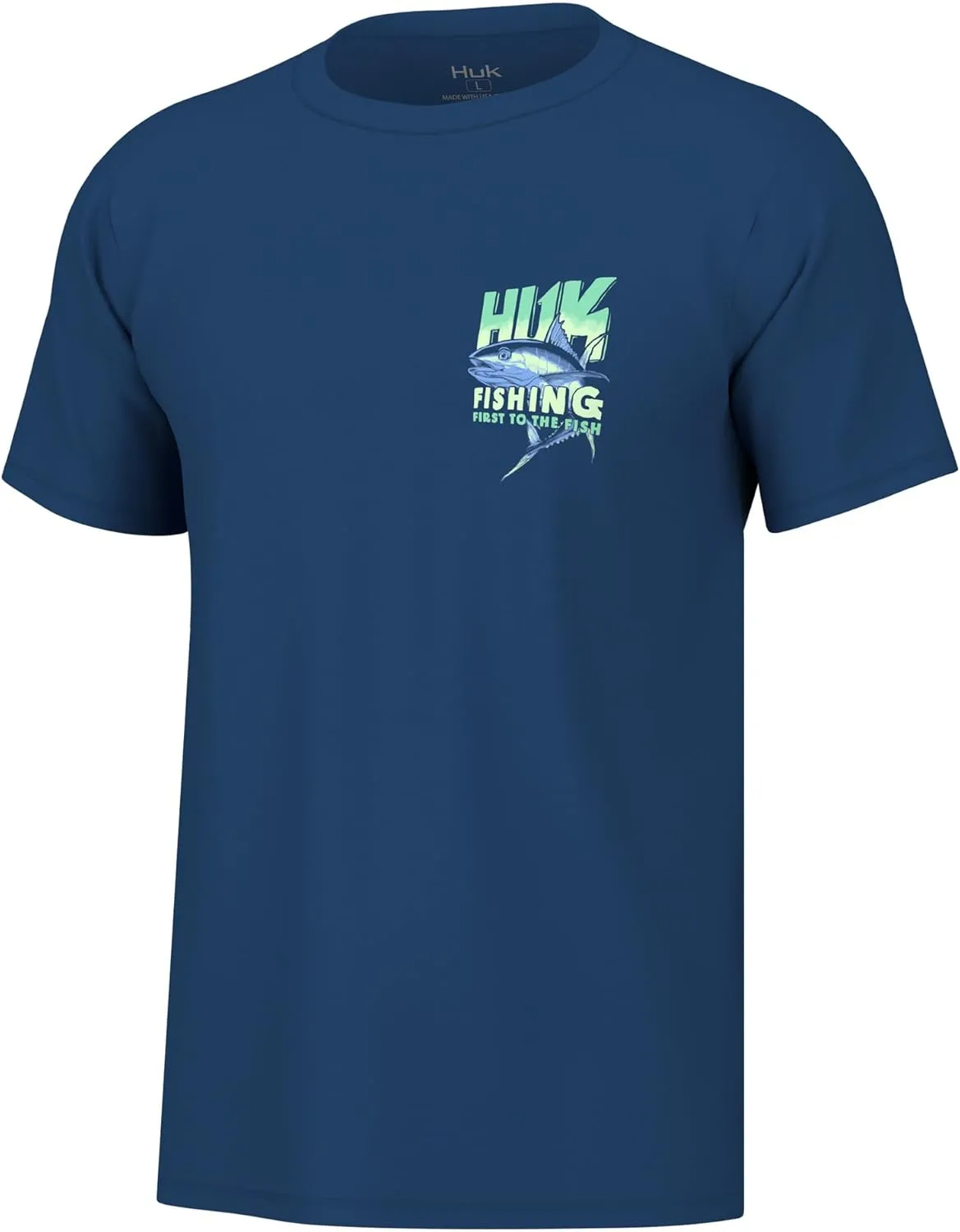 HUK Men's Fishing Graphic Tee, Performance Short Sleeve, Quick-Dry