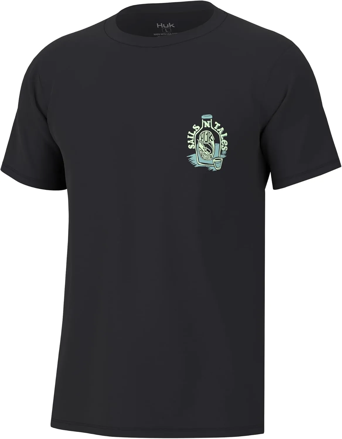 HUK Men's Fishing Graphic Tee, Performance Short Sleeve, Quick-Dry