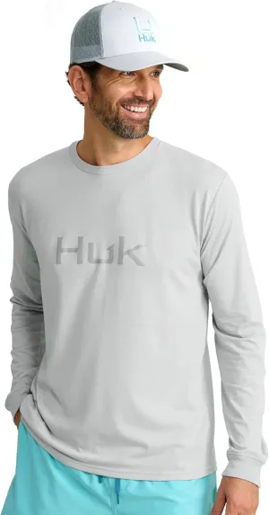 HUK Men's Performance Fishing Logo Tee, Long Sleeve, Quick-Dry