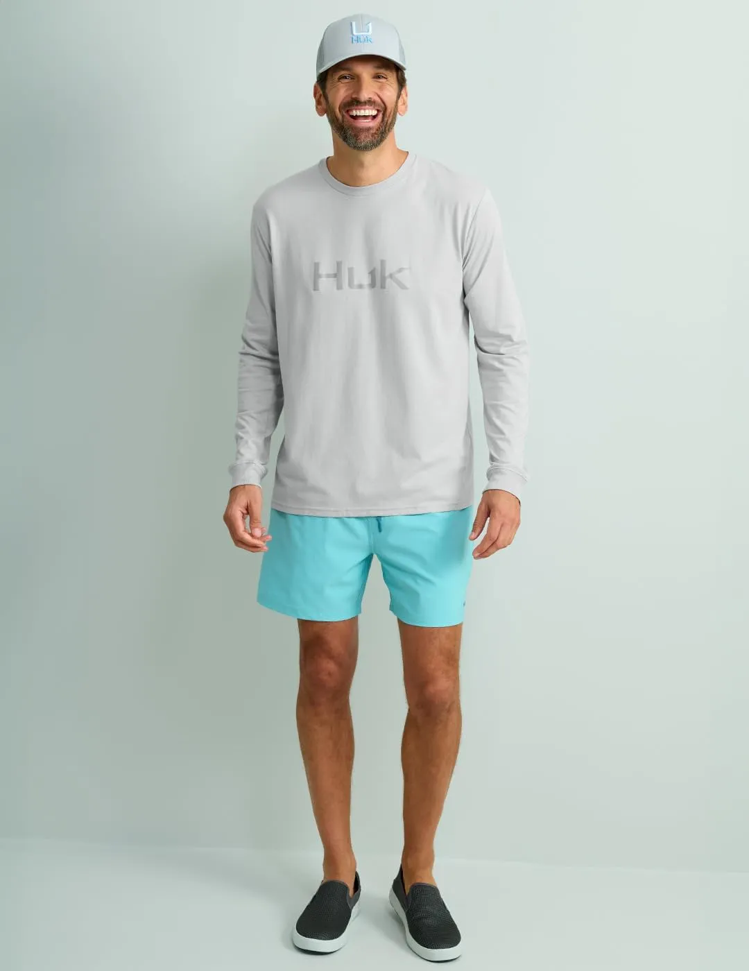 HUK Men's Performance Fishing Logo Tee, Long Sleeve, Quick-Dry