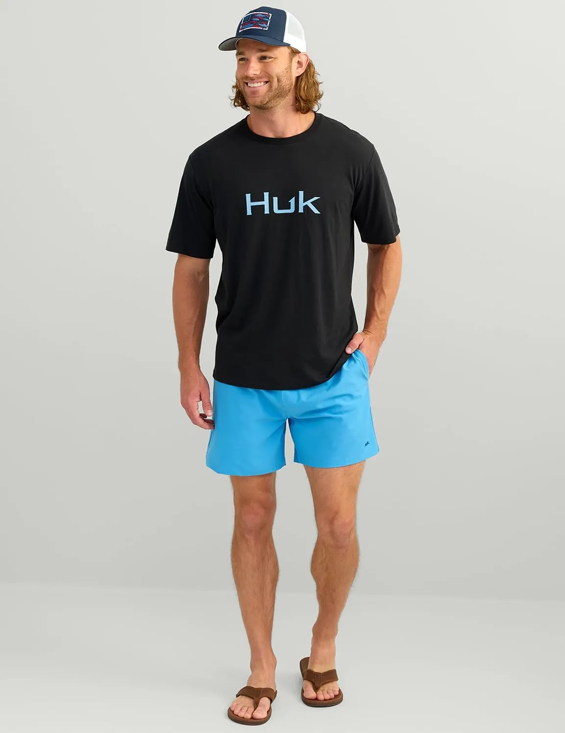 HUK Men's Performance Fishing Logo Tee, Short Sleeve, Quick-Dry