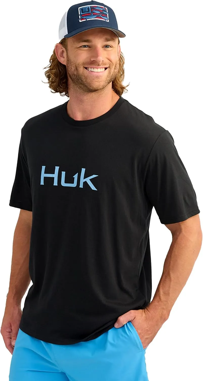 HUK Men's Performance Fishing Logo Tee, Short Sleeve, Quick-Dry