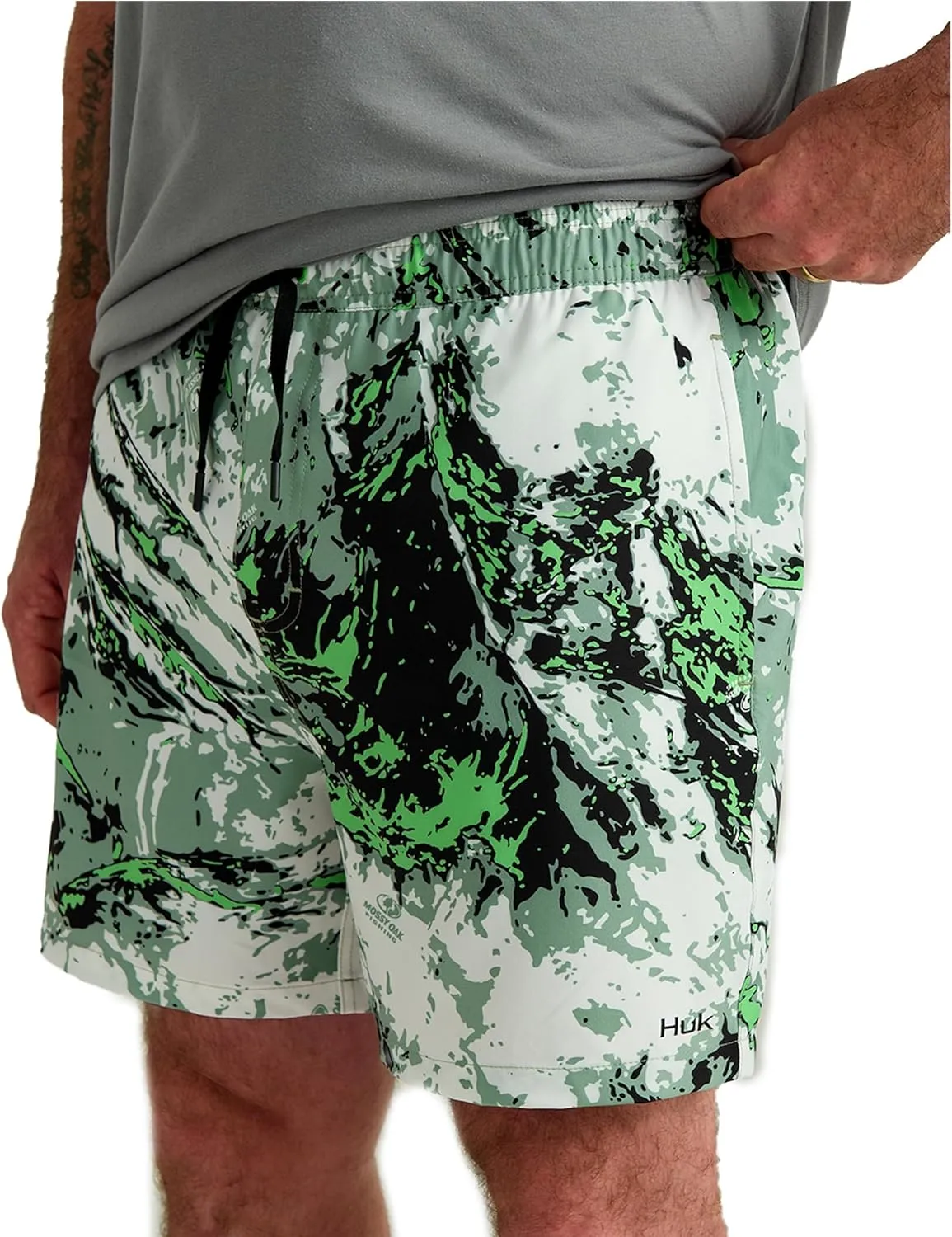 HUK Men's Pursuit Volley Pattern, Quick-Dry Shorts