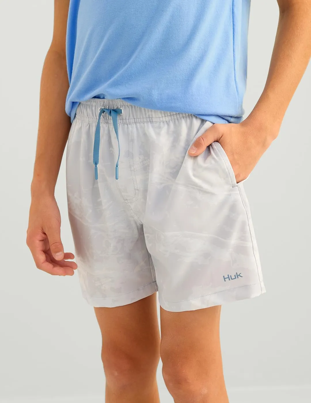 HUK Unisex Kid's Standard Pursuit Volley Pattern, Quick-Dry Shorts