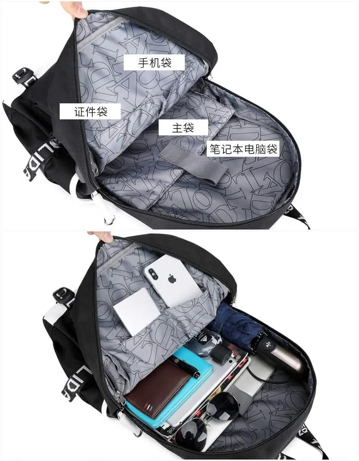 ISaikoy Game Zenless Zone Zero Backpack Daypack Bookbag Laptop Bag School Bag with USB Port 11