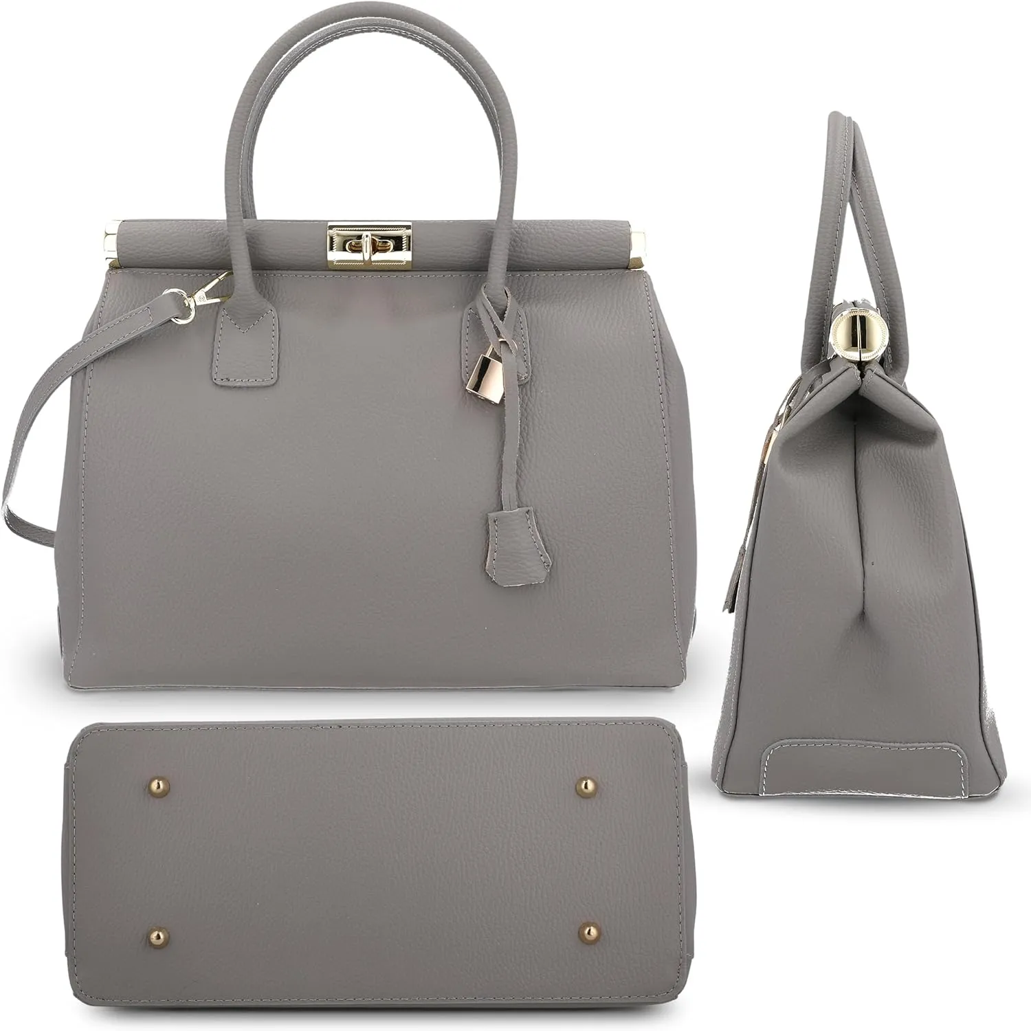 Italian Leather Handbags for Women - Spacious Interior, Durable Hardware, Crossbody Strap, Handmade