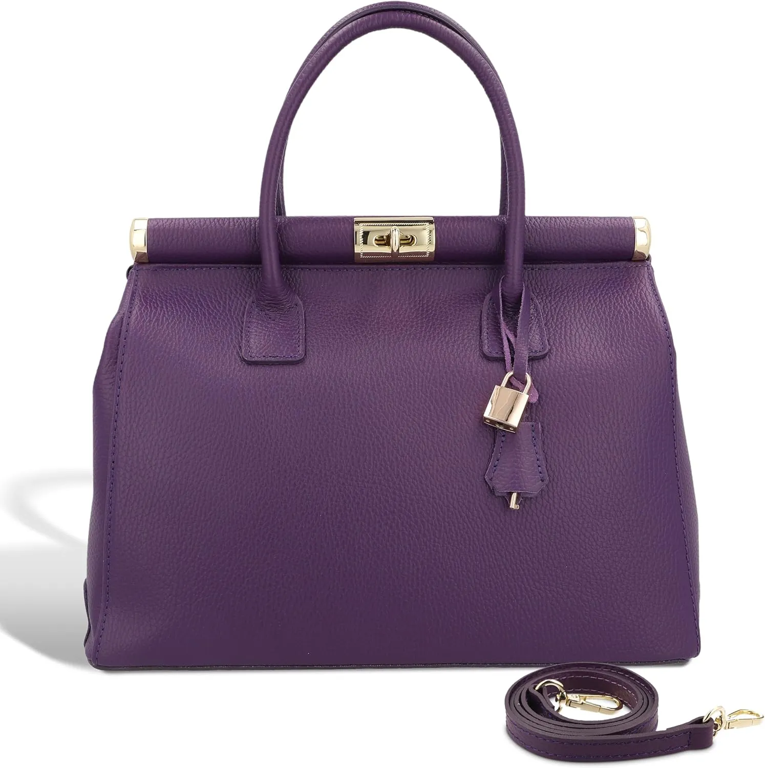 Italian Leather Handbags for Women - Spacious Interior, Durable Hardware, Crossbody Strap, Handmade