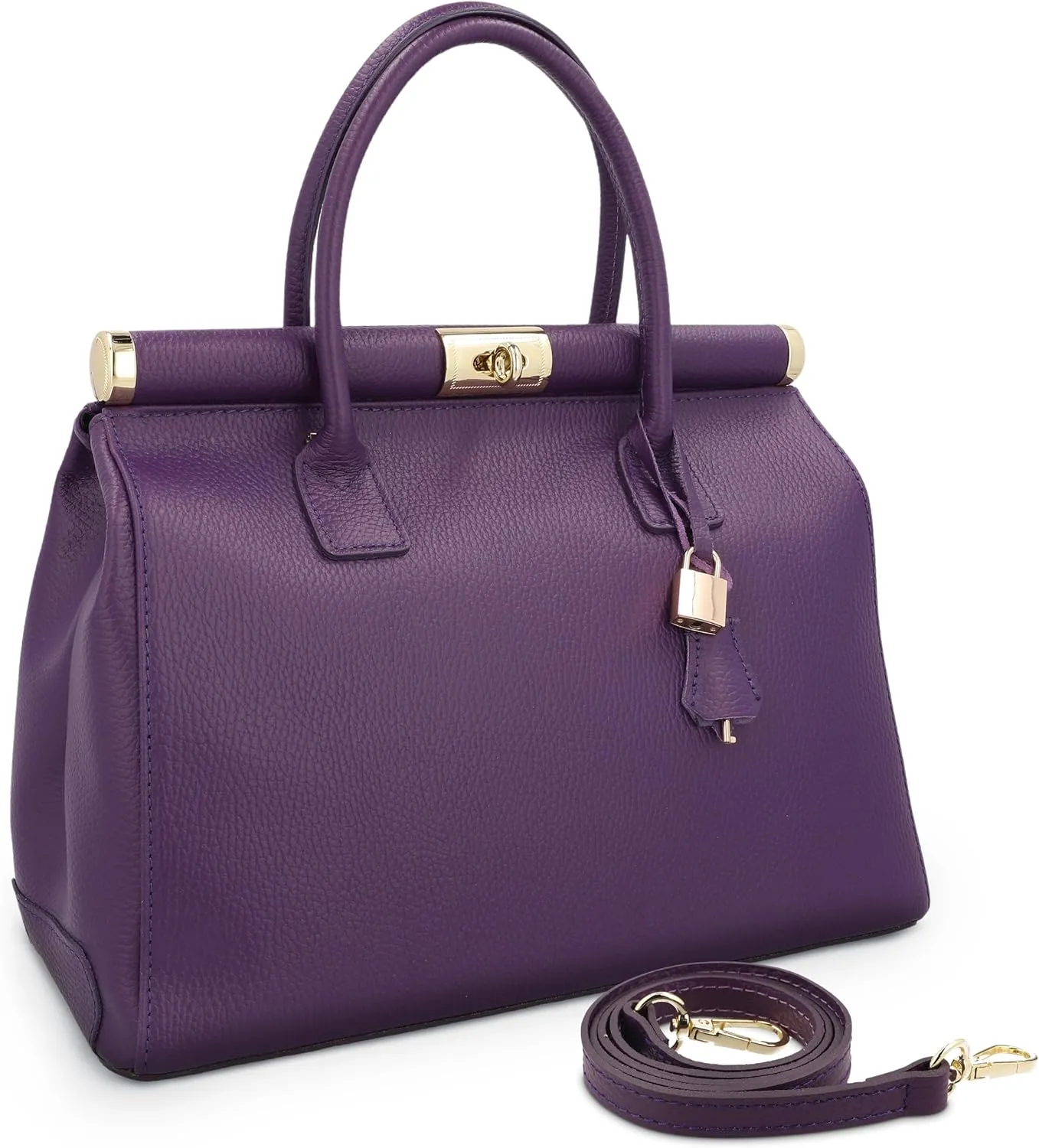 Italian Leather Handbags for Women - Spacious Interior, Durable Hardware, Crossbody Strap, Handmade