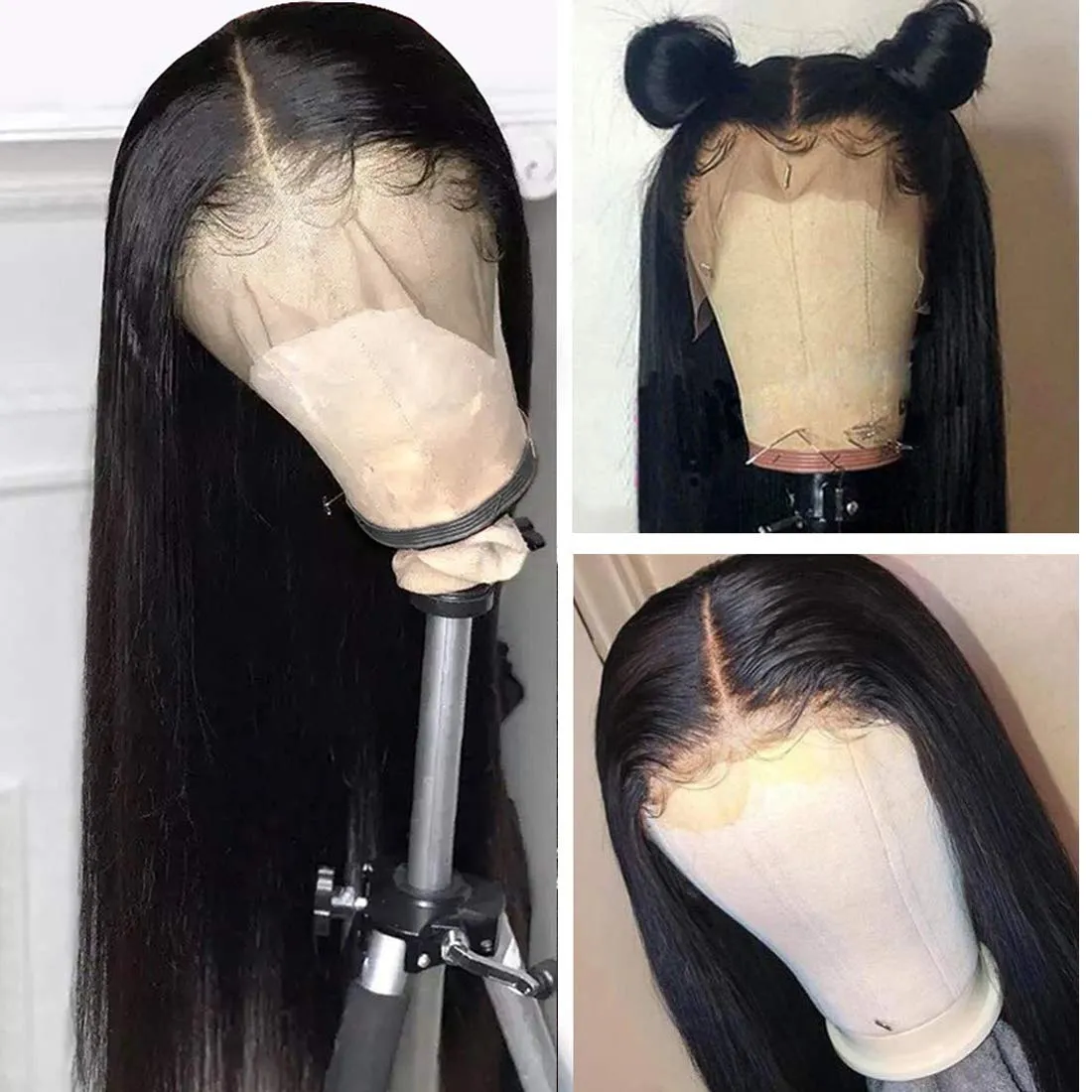 ITODAY 30 Inch Straight Long Lace Front Wigs Human Hair Pre Plucked 13x4 HD Lace Frontal Wigs Human Hair for Women Glueless Wigs Human Hair Natural Hairline (30 Inch, 13×4 Straight Wig)