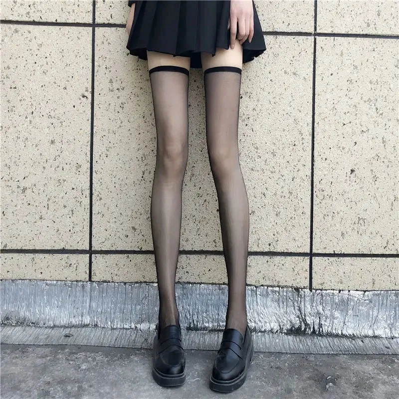 Japanese Style Stockings Lolita Bowknot Fishnet Knee Socks Anti-Snagging Women Hollow Lace Stocking Fish Net Pantyhose