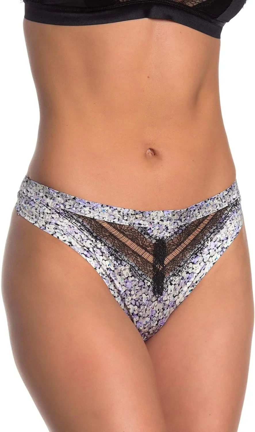 JASON WU Eyelash Lace Satin Thong
