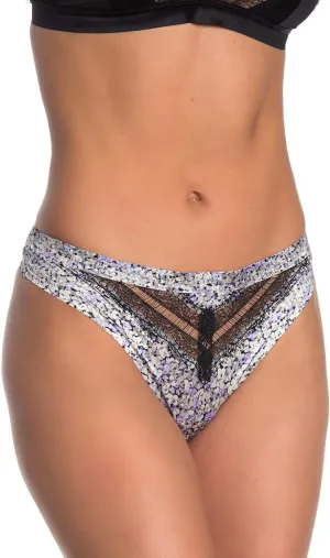 JASON WU Eyelash Lace Satin Thong