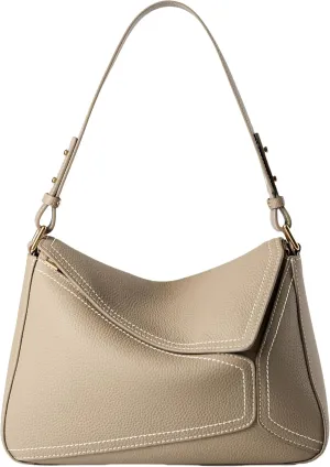 JIUFENG Genuine Leather Geometric Tote Handbag for Women, Womens Shoulder Bag Clutch Zipper Closure