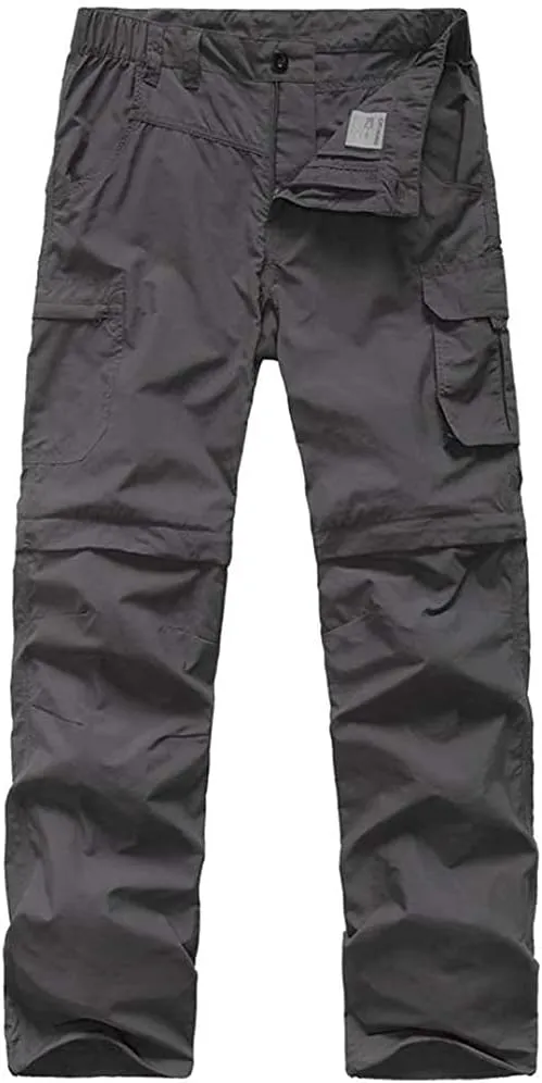 JOMLUN Men’s Hiking Pants Zip Off Cargo Pants Lightweight Quick Dry Convertible Outdoor Shorts