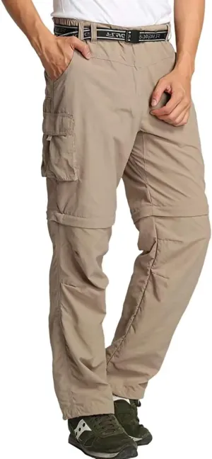JOMLUN Men’s Hiking Pants Zip Off Cargo Pants Lightweight Quick Dry Convertible Outdoor Shorts