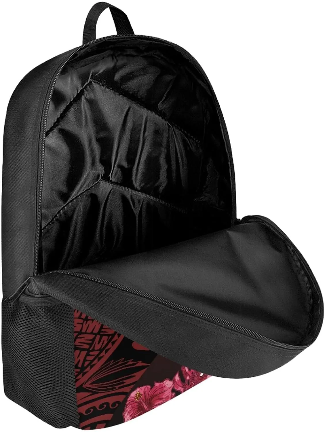 JooMeryer Casual Backpacks for Men Women Polynesian American Samoa Printed Lightweight Laptop Bags Travel Bookbag Knapsack,Hibisus Flower