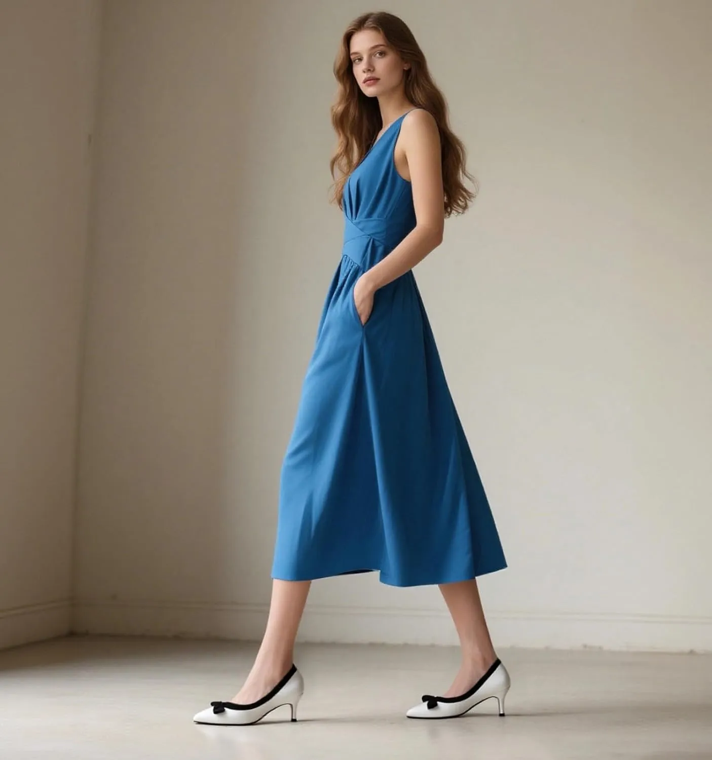 JOY IN LOVE Kitten Heel Pumps for Women Pointy Toe Bowknot Dress Pumps