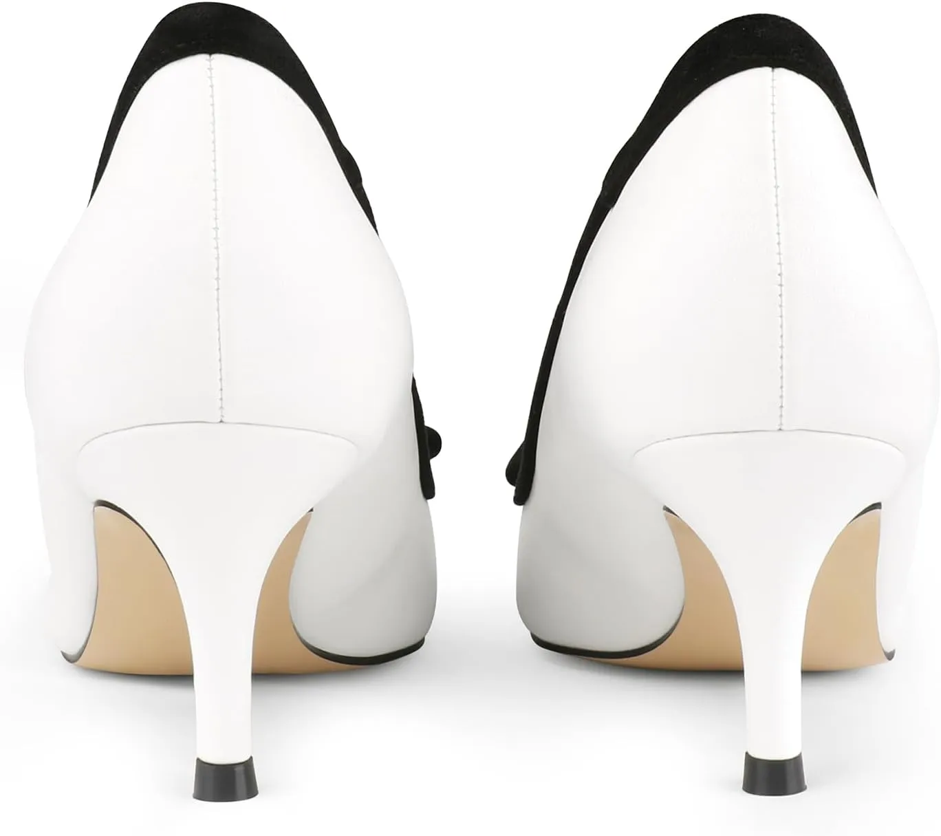 JOY IN LOVE Kitten Heel Pumps for Women Pointy Toe Bowknot Dress Pumps