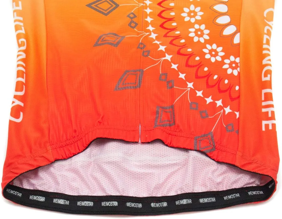 JPOJPO Womens Cycling Jersey,Bike Shirt Quick-Dry Breathable Reflective S-2XL Tops