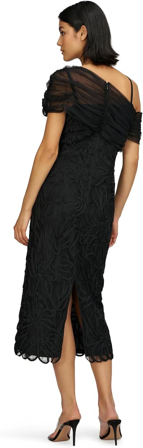 JS Collections Women's Addilyn Soutache Mesh Stole Dress