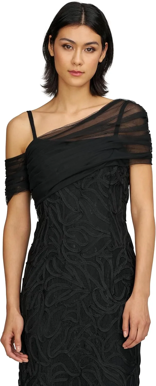JS Collections Women's Addilyn Soutache Mesh Stole Dress