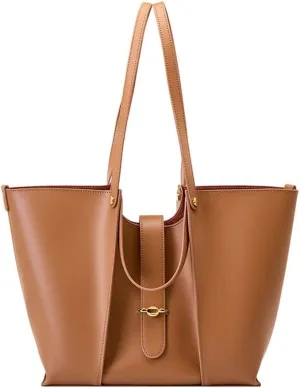 JSEIAJB Cowhide Large Capacity Tote Bag Women's Bag Design Cowhide Commuting Bag
