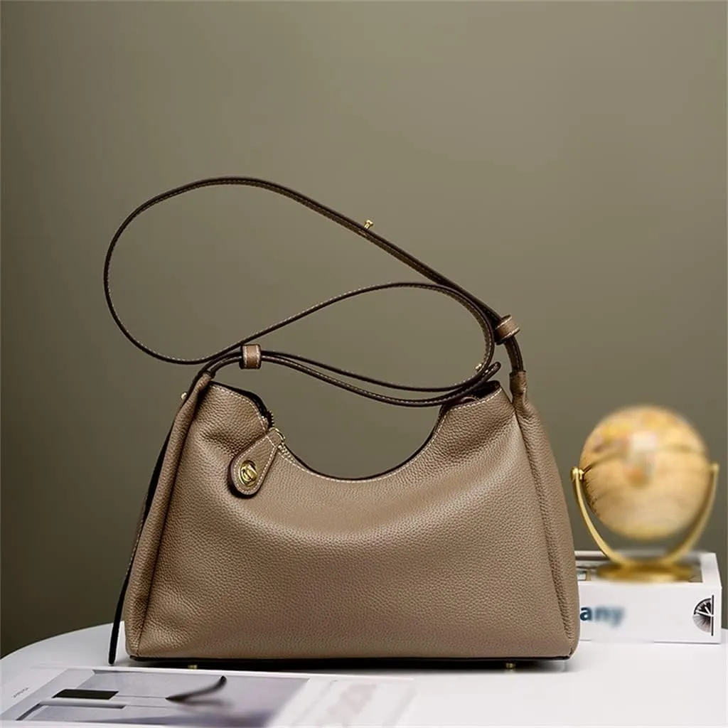 JSEIAJB Leather Women's Bag Cross-Body Single Shoulder Bag Female Underarm Bag Atmospheric Women's Bag