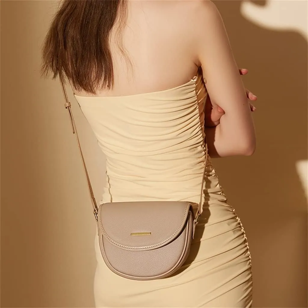 JSEIAJB Mobile Phone Bag Female Bag Baotou Layer Leather Lightweight Casual Mini Small Everything Crossbody Bag