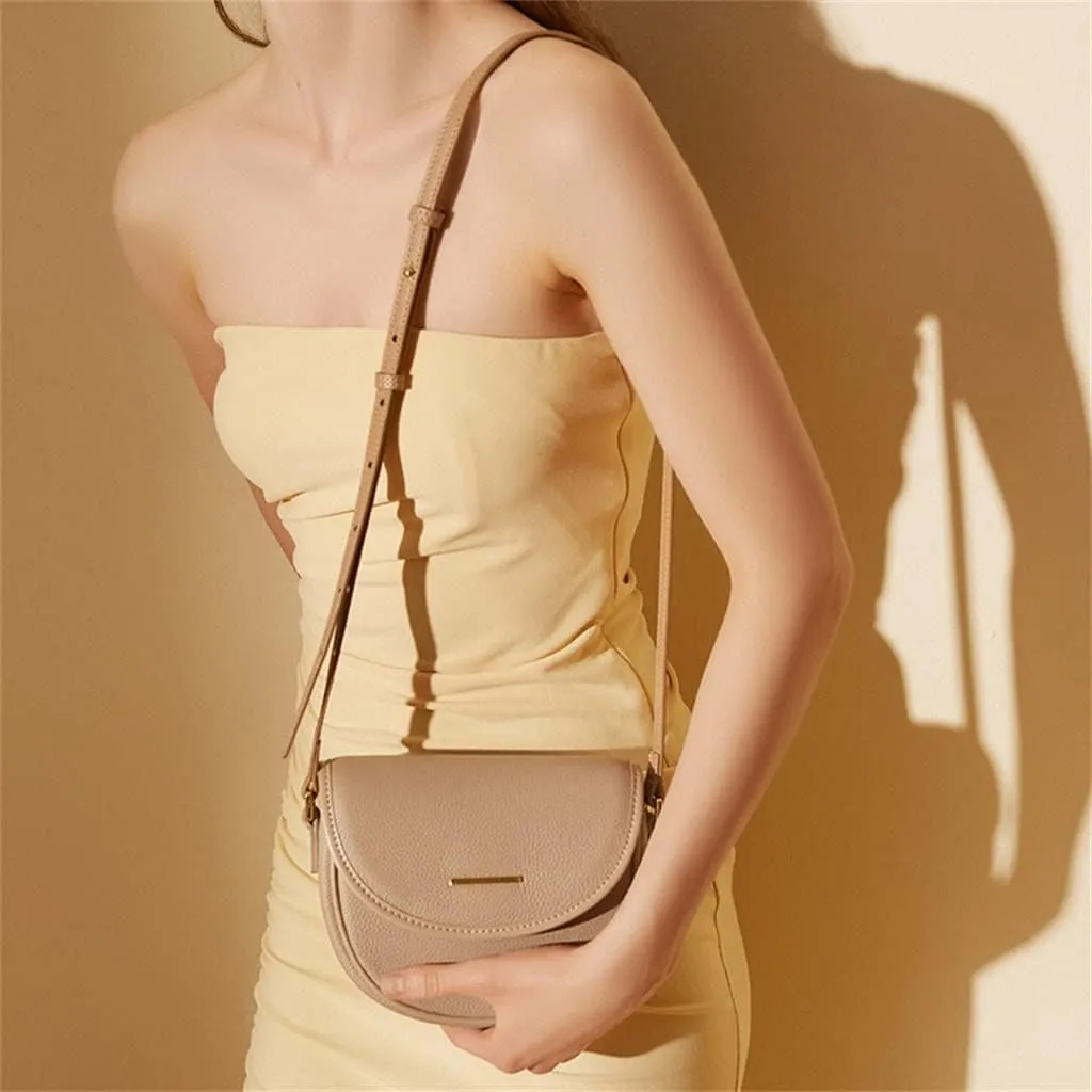 JSEIAJB Mobile Phone Bag Female Bag Baotou Layer Leather Lightweight Casual Mini Small Everything Crossbody Bag