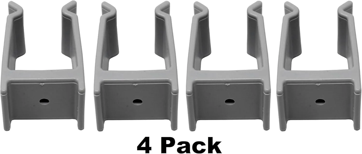 JSP Manufacturing Grey Bimini Top Boat Pole Clips 1-1/4 inch for Pontoon Bimini Top Support Poles