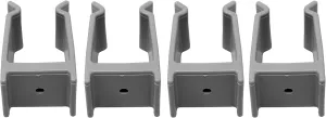 JSP Manufacturing Grey Bimini Top Boat Pole Clips 1-1/4 inch for Pontoon Bimini Top Support Poles