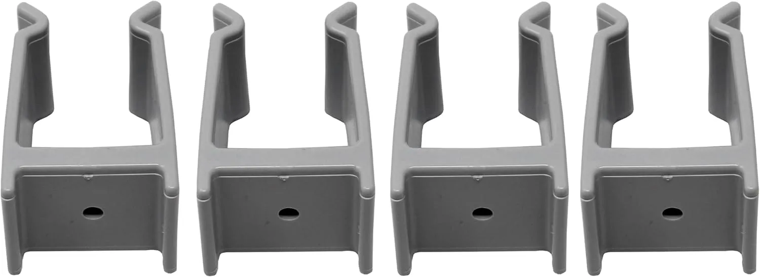 JSP Manufacturing Grey Bimini Top Boat Pole Clips 1-1/4 inch for Pontoon Bimini Top Support Poles