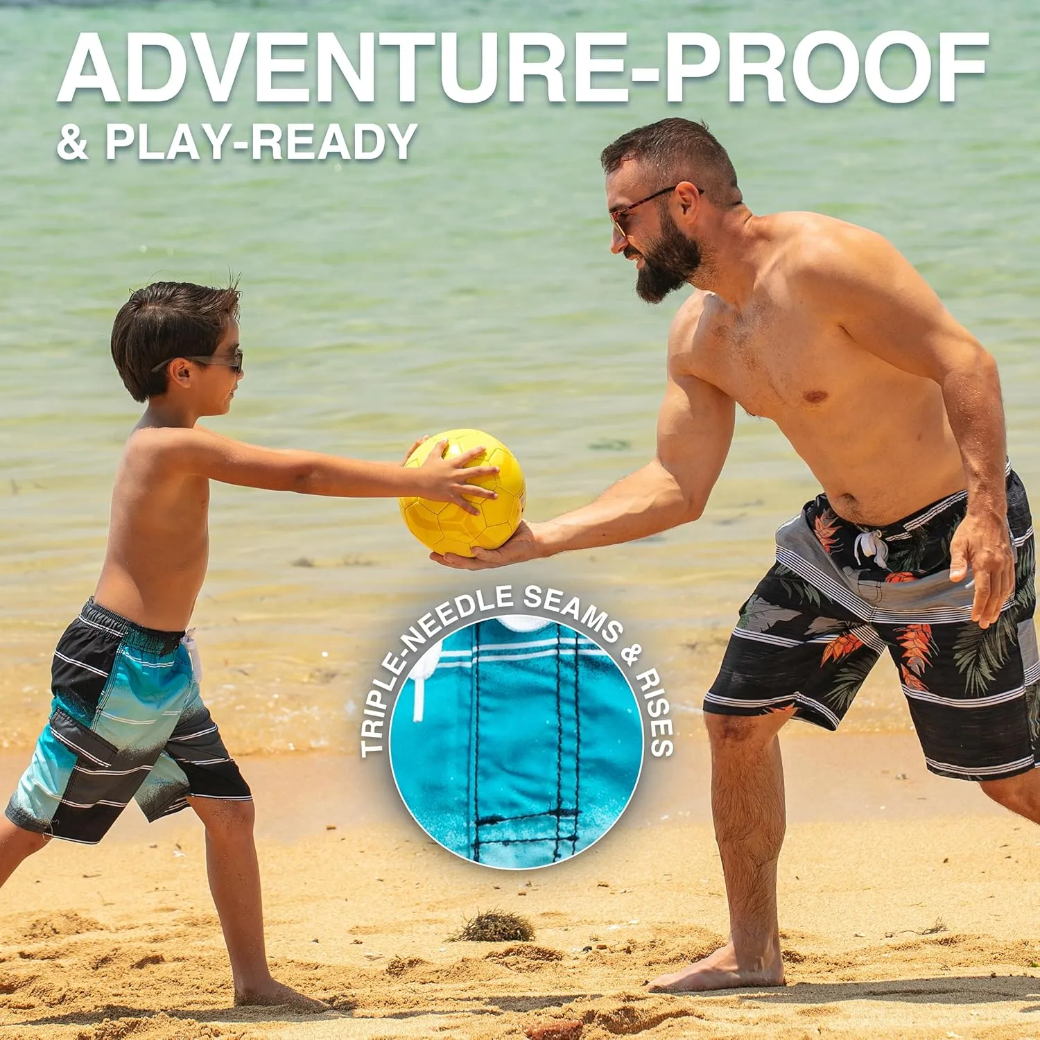Kanu Surf Boys' Barracuda Quick Dry UPF 50  Beach Swim Trunk