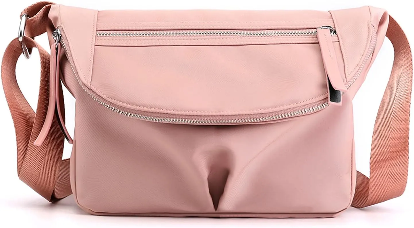 KARRESLY Small Crossbody Purse for Women,Nylon Lightweight Shoulder Bag Mini Handbags Cell Phone Wallet with Multi Pockets