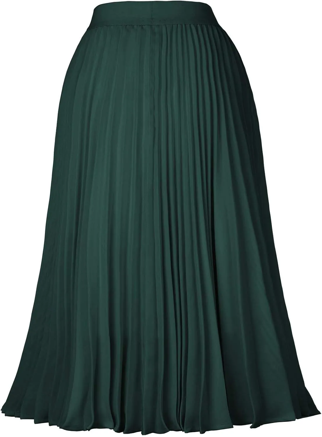 Kate Kasin Women's High Waist Pleated A-Line Swing Skirt KK659