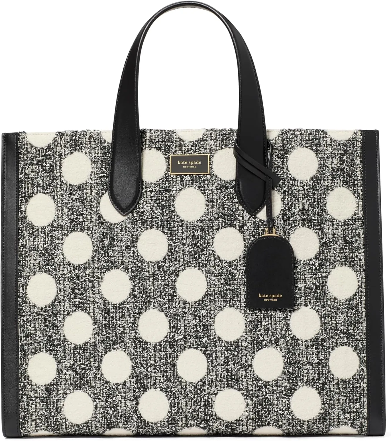 kate spade new york Manhattan DOT Tweed Large Tote, Black Multi