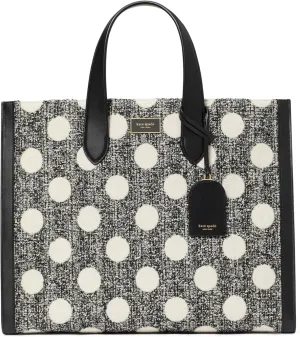 kate spade new york Manhattan DOT Tweed Large Tote, Black Multi