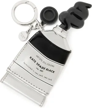 kate spade new york Squeeze Shiny Metallic Paint Tube Key fob, Black Multi