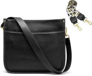 Kattee Leather Crossbody Bags for Women, Fashion Shoulder Purse, Hobo Handbags with Adjustable Strap