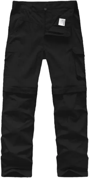 Kids' Cargo Pants, Boy's Casual Outdoor Quick Dry Waterproof Hiking Climbing Convertible Trousers