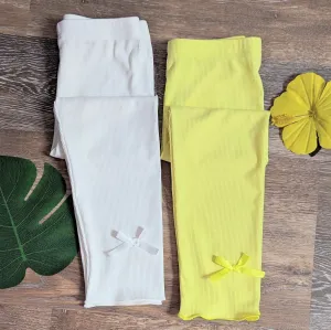 Kids Girls Bowknot Leggings