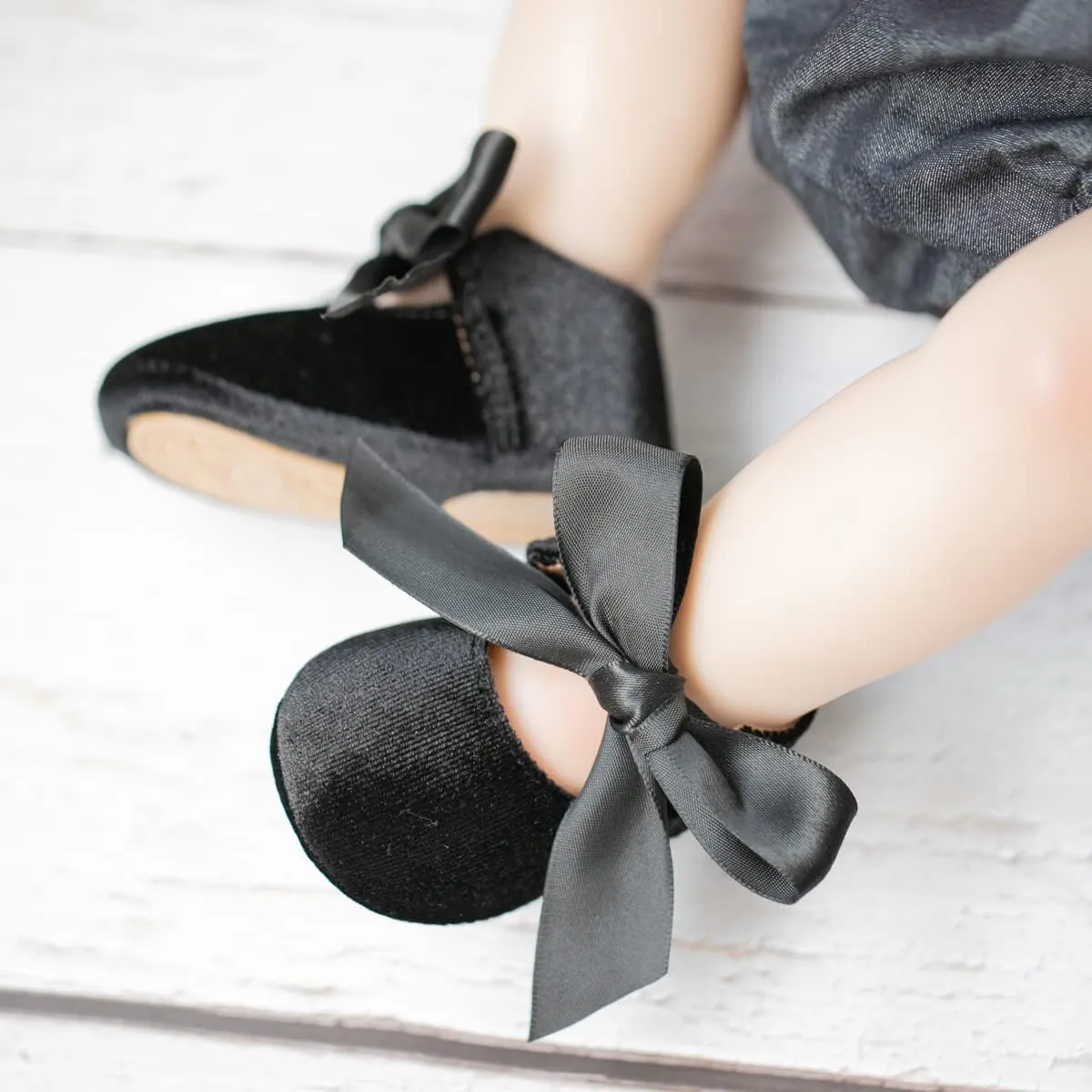KIDSUN Infant Baby Girls Mary Jane Shoes Non-Slip Rubber Sole Ballet Slippers Princess Dress Wedding Shoes Newborn Crib Shoes First Walkers Shoes
