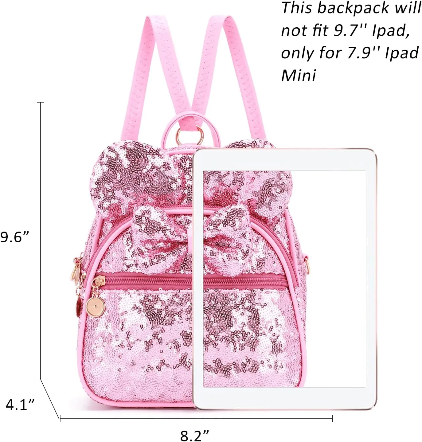 KL928 Girls Bowknot Polka Dot Cute Mini Backpack Small Daypacks Convertible Shoulder Bag Purse for Women