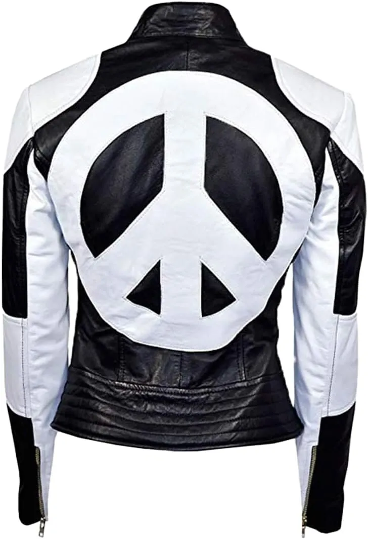 Kylie Heart Time Bomb Biker Leather Jacket - Red Heart Love Kylie Minogu Jacket