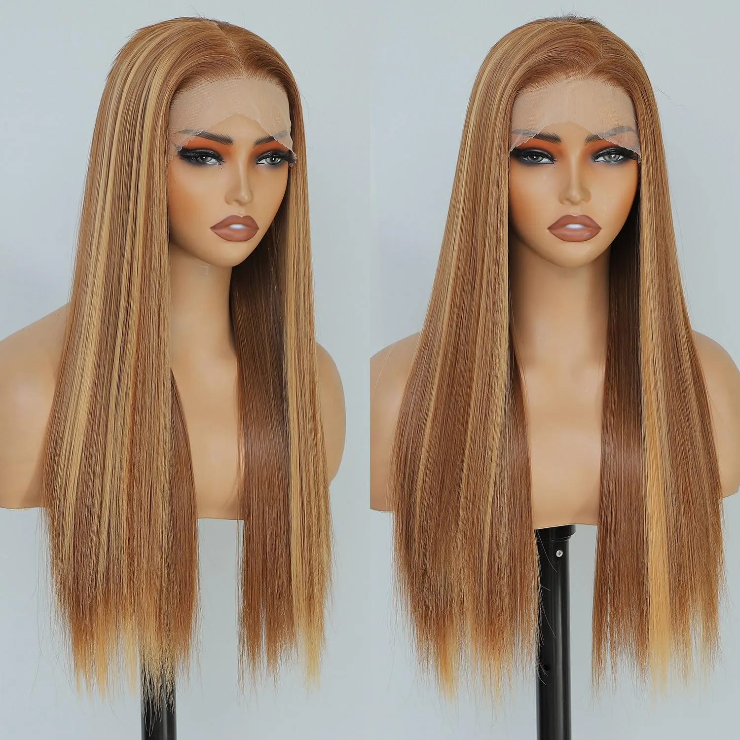Lace Front Wigs for Black Women Long Straight Wig (13x4 Lace Wig-30/27, 26 Inch)
