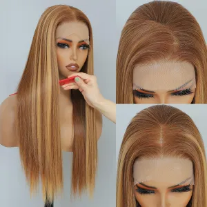 Lace Front Wigs for Black Women Long Straight Wig (13x4 Lace Wig-30/27, 26 Inch)