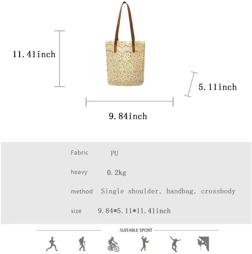 Lace Shoulder Bags for Women's Handbags Shopping Large Capacity Bucket Tote Bags