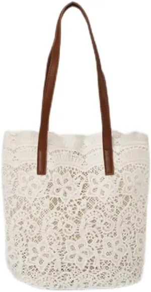 Lace Shoulder Bags for Women's Handbags Shopping Large Capacity Bucket Tote Bags