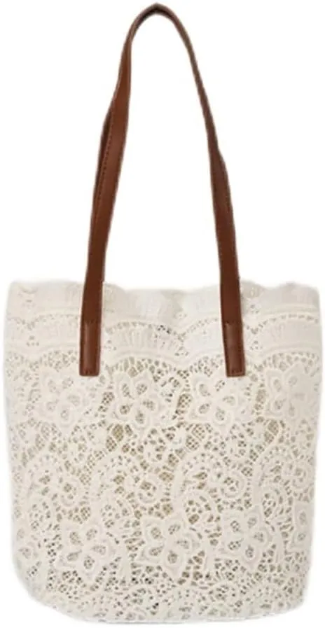 Lace Shoulder Bags for Women's Handbags Shopping Large Capacity Bucket Tote Bags